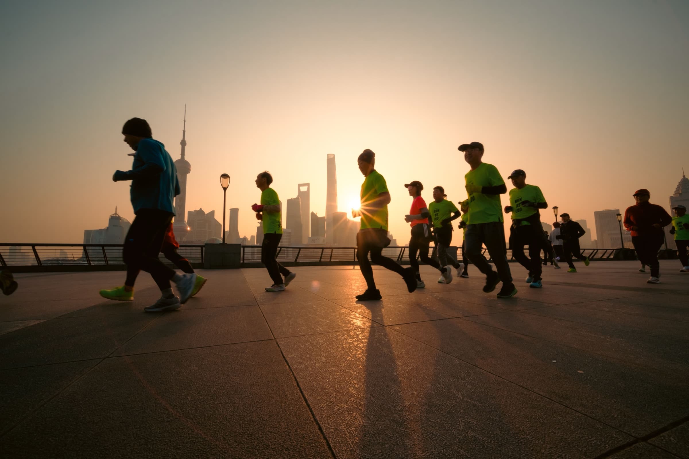 Run club out on a group run